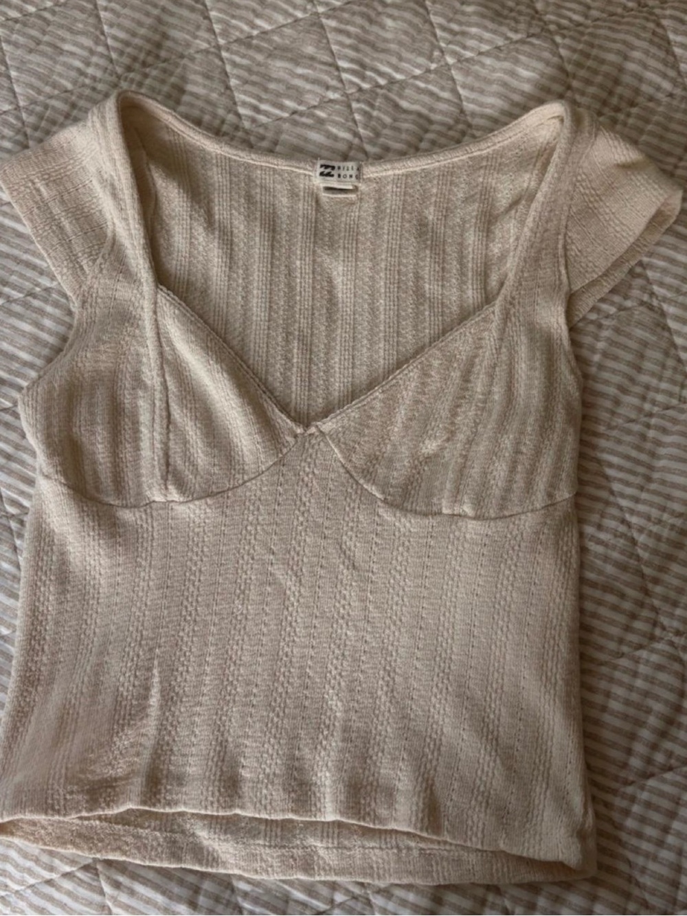 Knit Short-Sleeve Scoop Neck Top